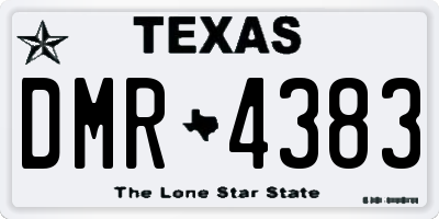 TX license plate DMR4383