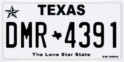 TX license plate DMR4391