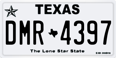 TX license plate DMR4397