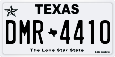 TX license plate DMR4410