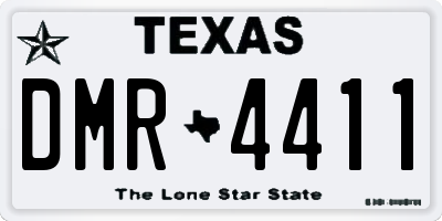 TX license plate DMR4411