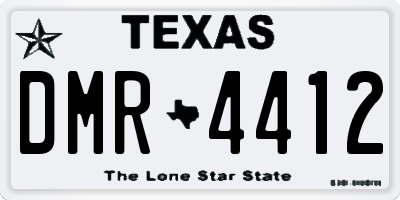 TX license plate DMR4412