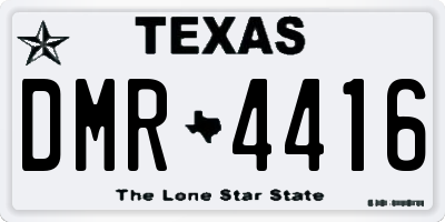 TX license plate DMR4416
