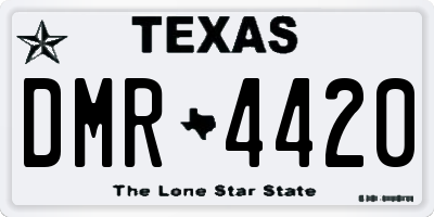 TX license plate DMR4420