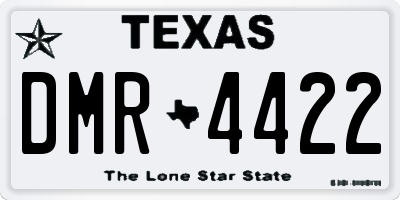 TX license plate DMR4422