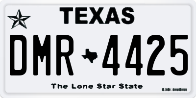 TX license plate DMR4425