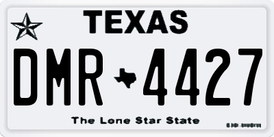 TX license plate DMR4427