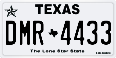 TX license plate DMR4433