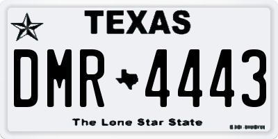 TX license plate DMR4443