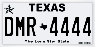 TX license plate DMR4444