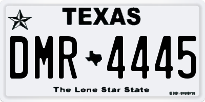 TX license plate DMR4445