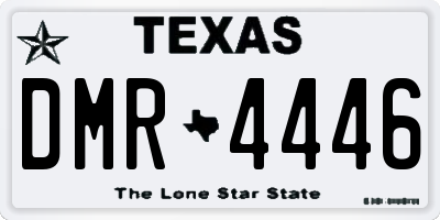 TX license plate DMR4446