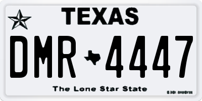 TX license plate DMR4447
