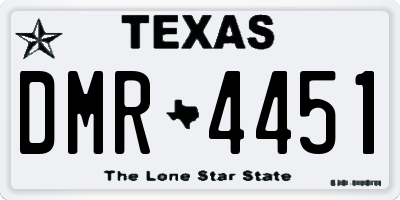 TX license plate DMR4451