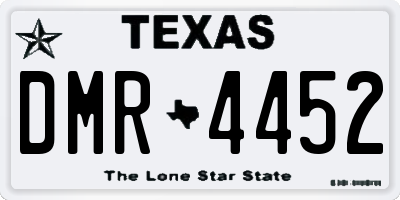 TX license plate DMR4452