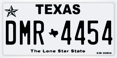 TX license plate DMR4454