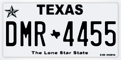 TX license plate DMR4455