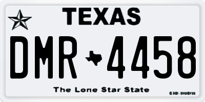 TX license plate DMR4458