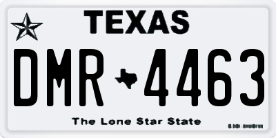 TX license plate DMR4463
