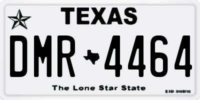 TX license plate DMR4464