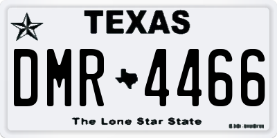 TX license plate DMR4466