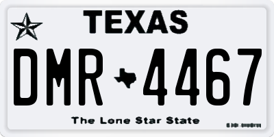 TX license plate DMR4467