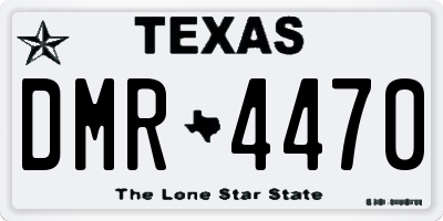 TX license plate DMR4470