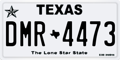 TX license plate DMR4473