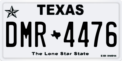 TX license plate DMR4476