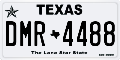 TX license plate DMR4488