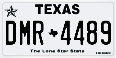 TX license plate DMR4489
