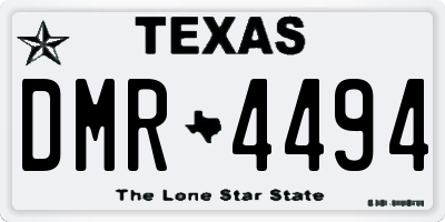 TX license plate DMR4494