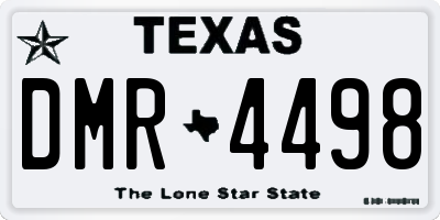 TX license plate DMR4498