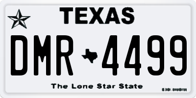 TX license plate DMR4499