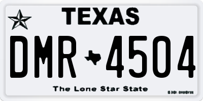 TX license plate DMR4504