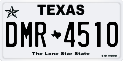 TX license plate DMR4510