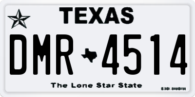 TX license plate DMR4514