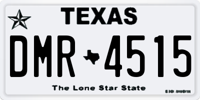 TX license plate DMR4515