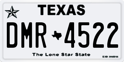 TX license plate DMR4522