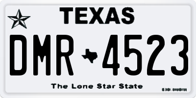 TX license plate DMR4523