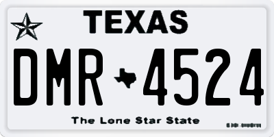 TX license plate DMR4524