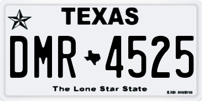 TX license plate DMR4525