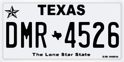 TX license plate DMR4526