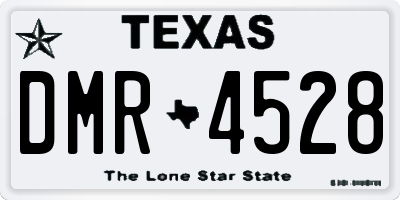 TX license plate DMR4528
