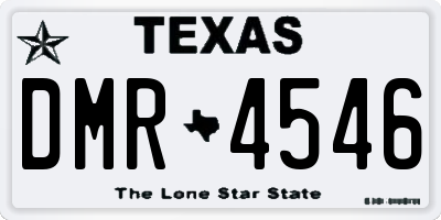 TX license plate DMR4546