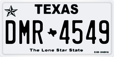 TX license plate DMR4549