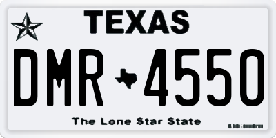 TX license plate DMR4550