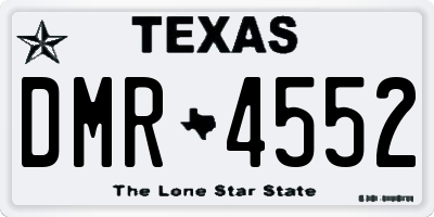 TX license plate DMR4552