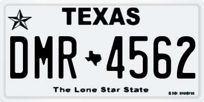 TX license plate DMR4562