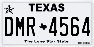 TX license plate DMR4564